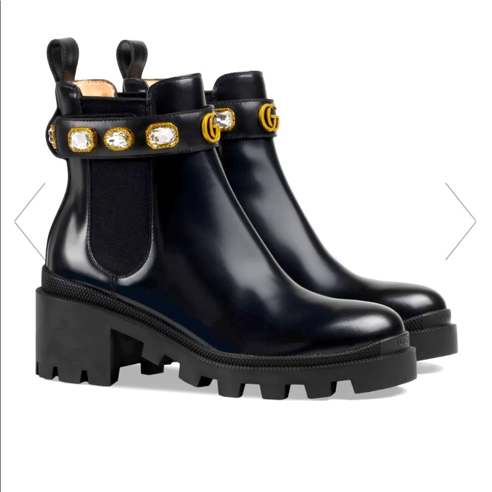 COPY - Gucci Leather Ankle Boot with removable belt 🤩 NWT
